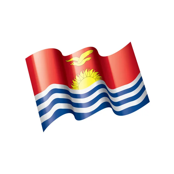 基里巴斯国旗，白色背景上的矢量插图 — 图库矢量图片