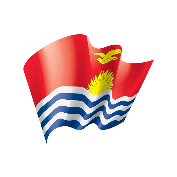 Σημαία Κιριμπάτι, διανυσματική απεικόνιση σε λευκό φόντο — Διανυσματικό Αρχείο