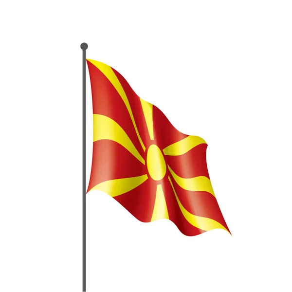 Bandera de Macedonia, ilustración vectorial sobre fondo blanco — Vector de stock