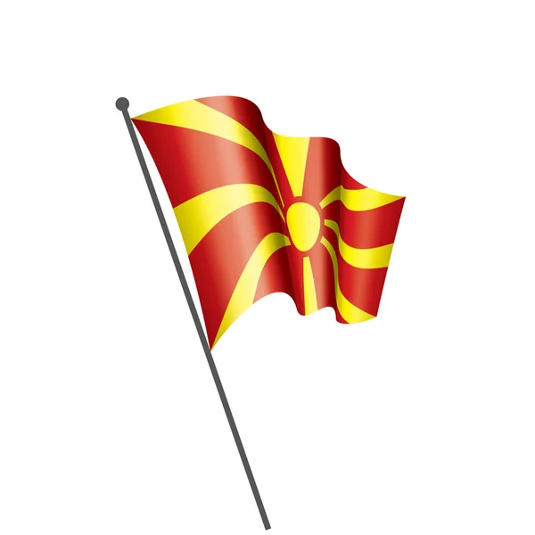 马其顿国旗，白色背景上的矢量插图 — 图库矢量图片