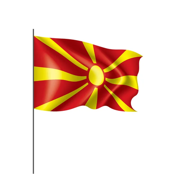 Macedonie vlag, vector illustratie op een witte achtergrond — Stockvector