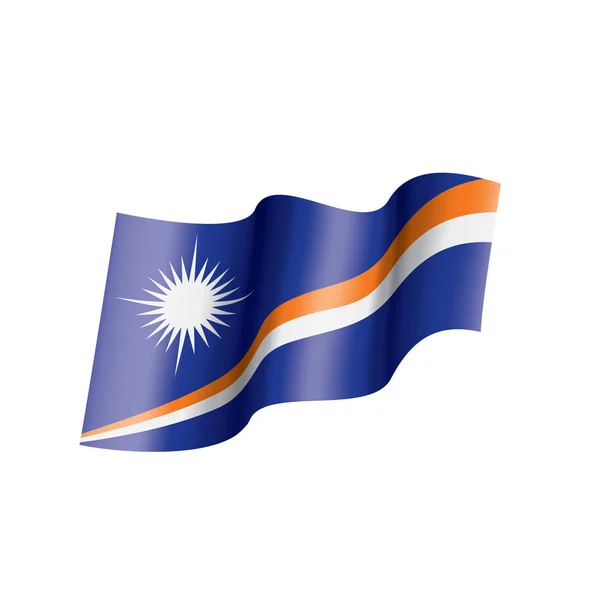 Marshall Islands flag, illustrazione vettoriale su sfondo bianco — Vettoriale Stock