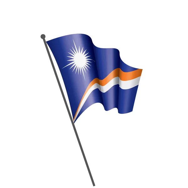 Marshall Islands flag, illustrazione vettoriale su sfondo bianco — Vettoriale Stock
