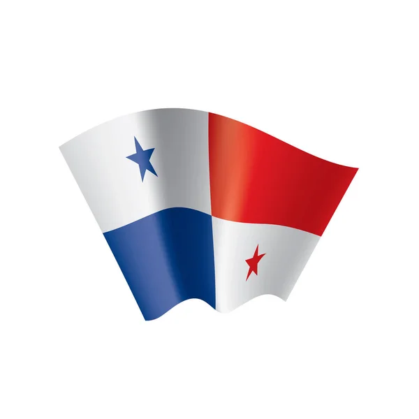 Drapeau Panama, illustration vectorielle sur fond blanc — Image vectorielle