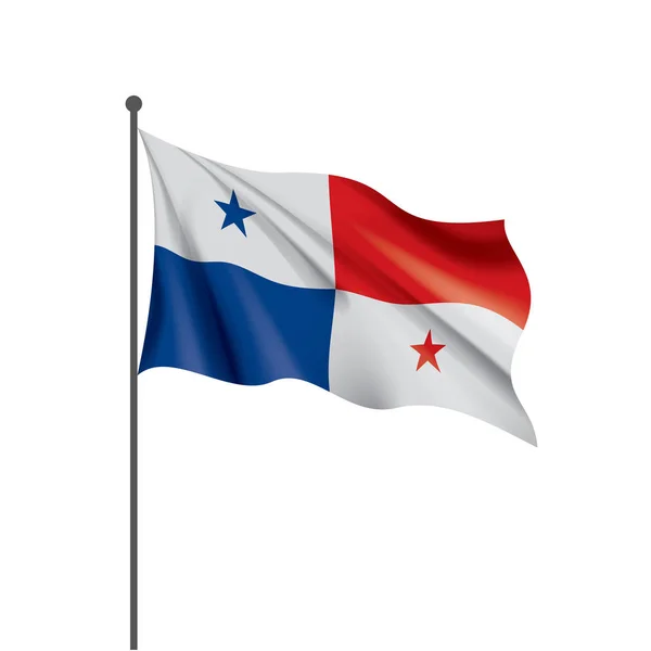 Bandera de Panamá, ilustración vectorial sobre fondo blanco — Archivo Imágenes Vectoriales