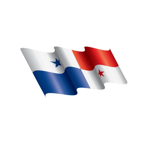 Drapeau Panama, illustration vectorielle sur fond blanc — Image vectorielle