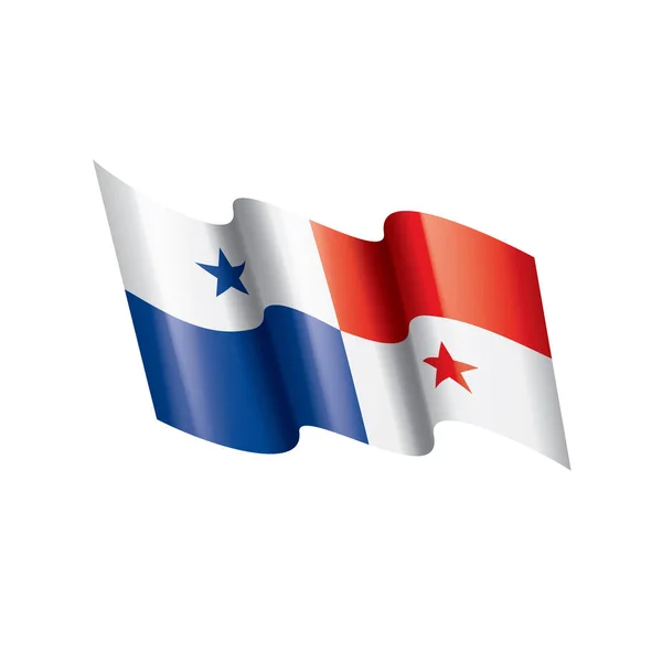 Drapeau Panama, illustration vectorielle sur fond blanc — Image vectorielle