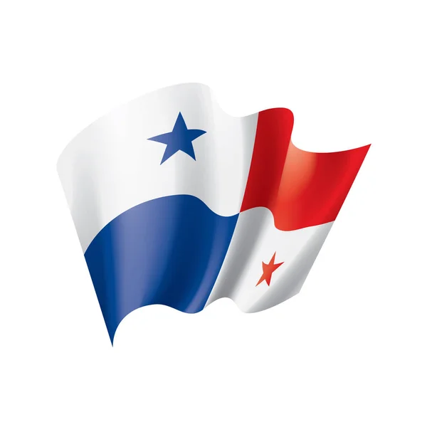 Bandera de Panamá, ilustración vectorial sobre fondo blanco — Archivo Imágenes Vectoriales