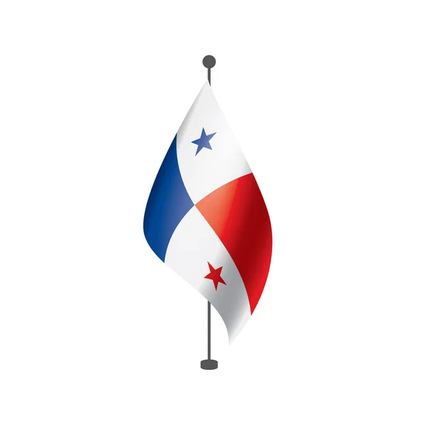 Bandera Nacional Panamá Ilustración Vectorial Sobre Fondo Blanco — Archivo Imágenes Vectoriales