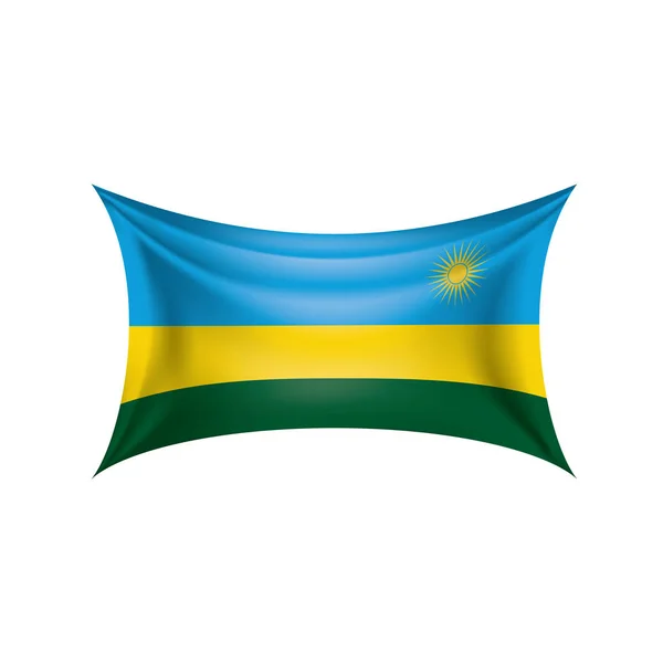 Rwanda vlag, vector illustratie op een witte achtergrond — Stockvector