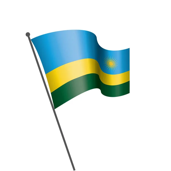 Bandera de Ruanda, ilustración vectorial sobre fondo blanco — Vector de stock