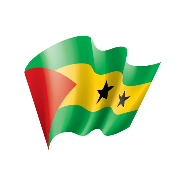 Flagge von Sao Tome und Principe, Vektordarstellung auf weißem Hintergrund — Stockvektor