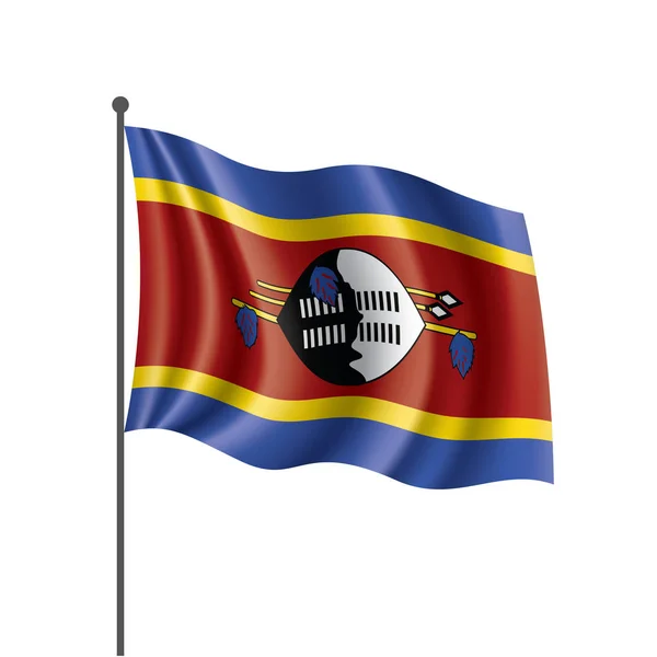 Σουαζιλάνδη σημαία, εικονογράφηση διάνυσμα σε λευκό φόντο — Διανυσματικό Αρχείο