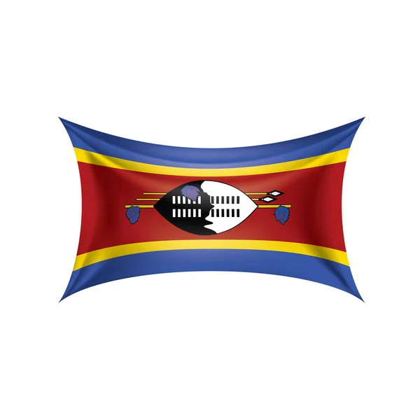 Σουαζιλάνδη σημαία, εικονογράφηση διάνυσμα σε λευκό φόντο — Διανυσματικό Αρχείο