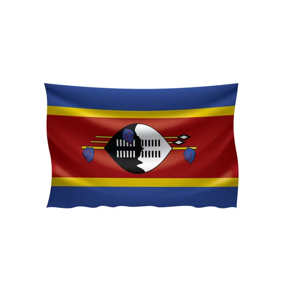 Vlag van Swaziland, vectorillustratie op een witte achtergrond — Stockvector