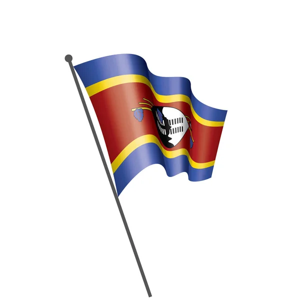 Флаг Свазиленда, векторная иллюстрация на белом фоне — стоковый вектор