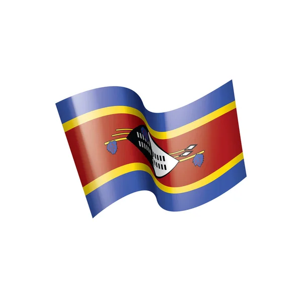 Bandera de Suazilandia, ilustración vectorial sobre fondo blanco — Vector de stock