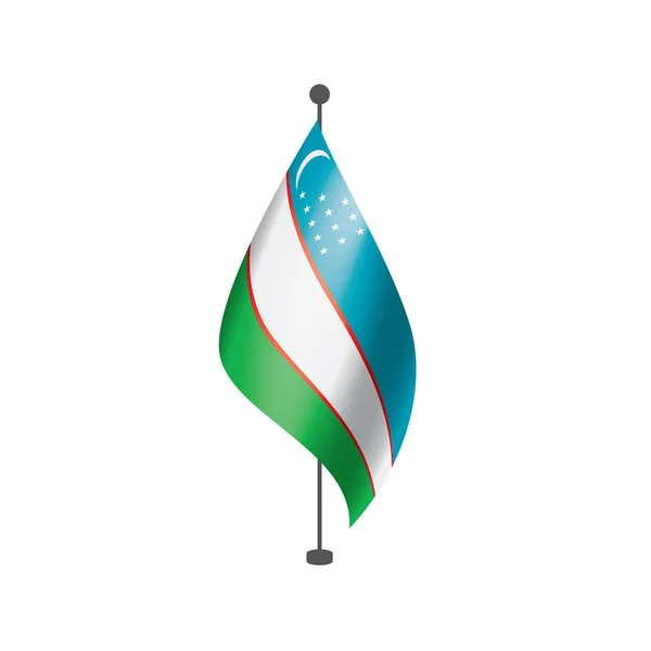 Usbekistan-Flagge, Vektorabbildung auf weißem Hintergrund — Stockvektor