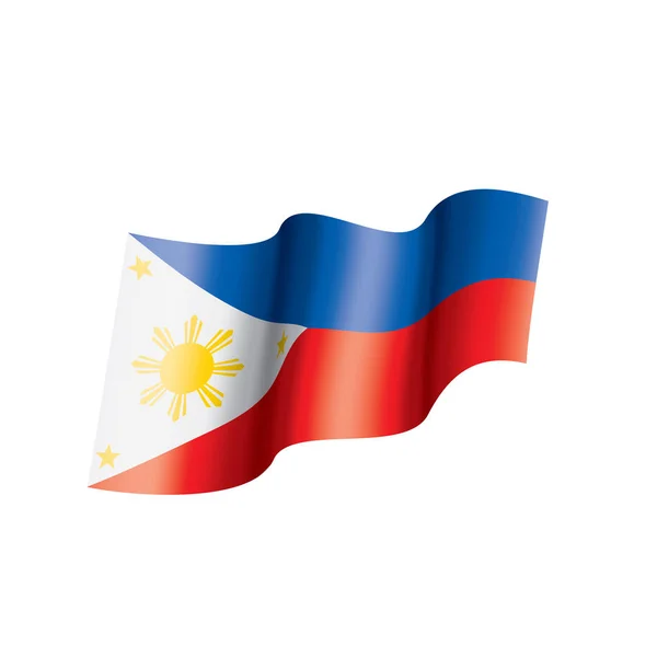Флаг Филиппин, векторная иллюстрация на белом фоне — стоковый вектор