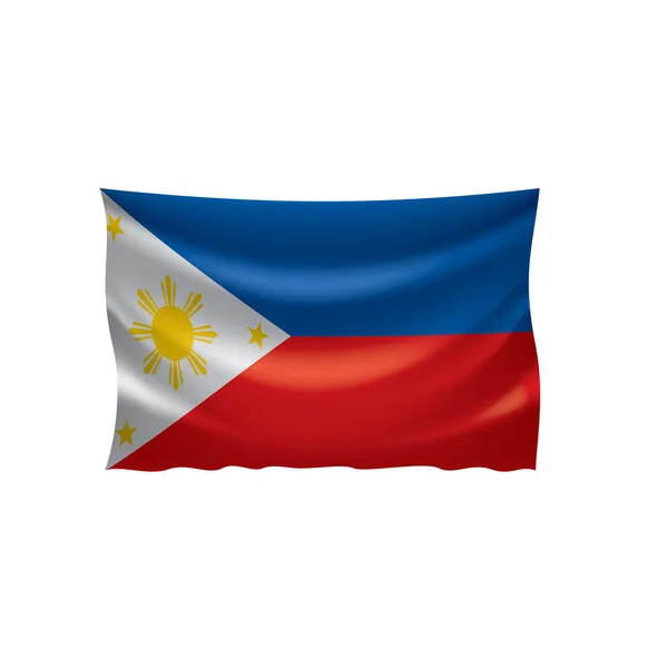 Bandera de Filipinas, ilustración vectorial sobre fondo blanco — Archivo Imágenes Vectoriales