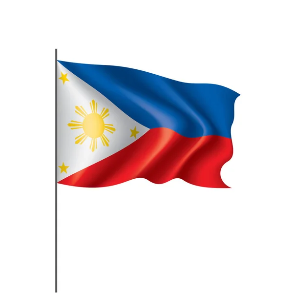 Флаг Филиппин, векторная иллюстрация на белом фоне — стоковый вектор