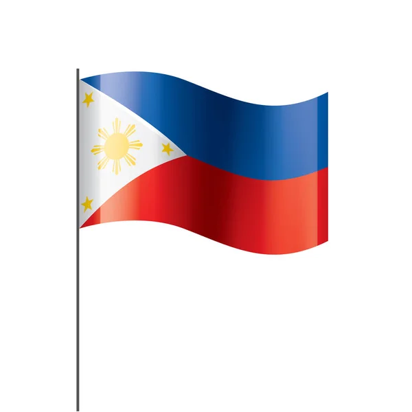 Bandera de Filipinas, ilustración vectorial sobre fondo blanco — Archivo Imágenes Vectoriales