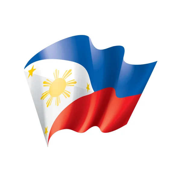 Drapeau des Philippines, illustration vectorielle sur fond blanc — Image vectorielle