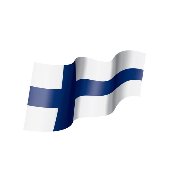 Finland flag, vector illustration on a white background — Stock Vector