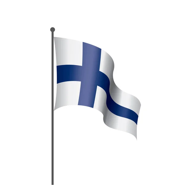 Finnland-Flagge, Vektorabbildung auf weißem Hintergrund — Stockvektor