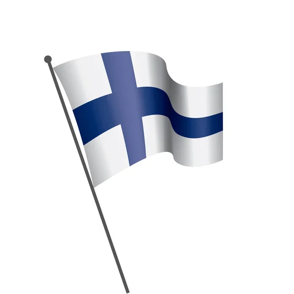 Vlag van Finland, vectorillustratie op een witte achtergrond — Stockvector