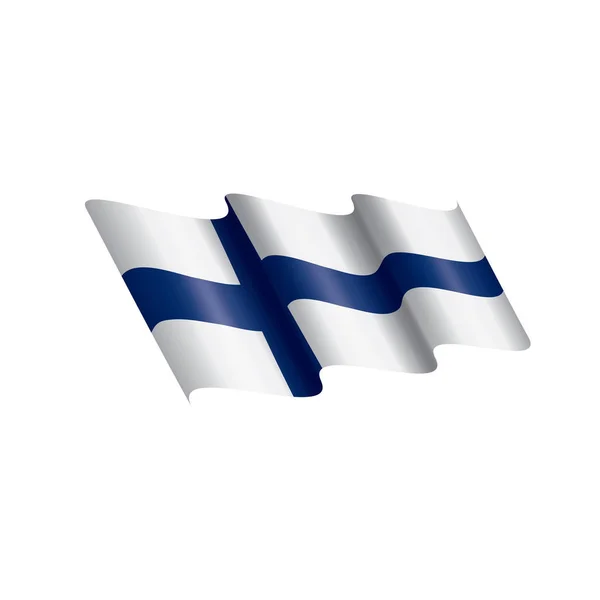 Bandeira da Finlândia, ilustração vetorial sobre um fundo branco — Vetor de Stock
