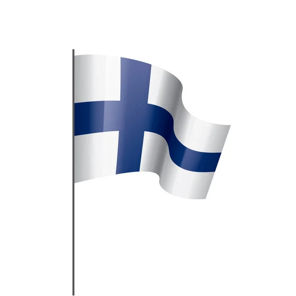 Finnland-Flagge, Vektorabbildung auf weißem Hintergrund — Stockvektor