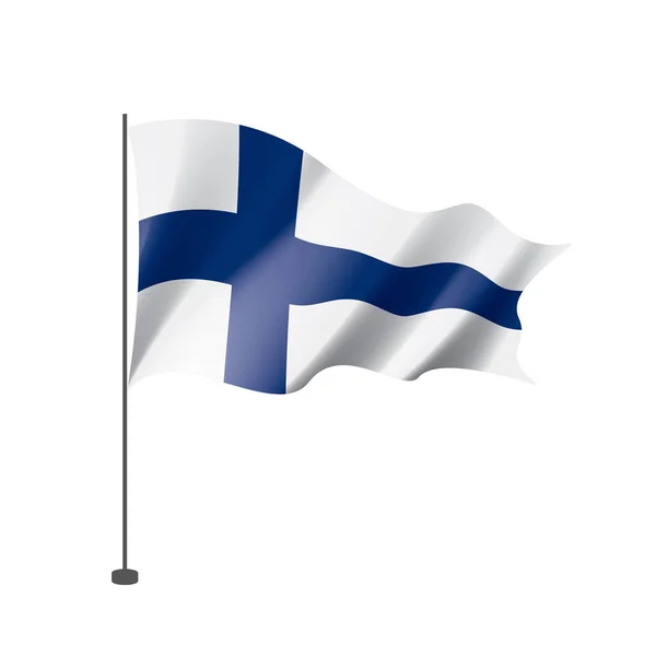 Finnland-Flagge, Vektorabbildung auf weißem Hintergrund — Stockvektor