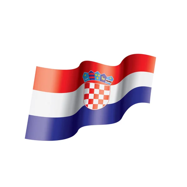 Drapeau de la Croatie, illustration vectorielle sur fond blanc — Image vectorielle