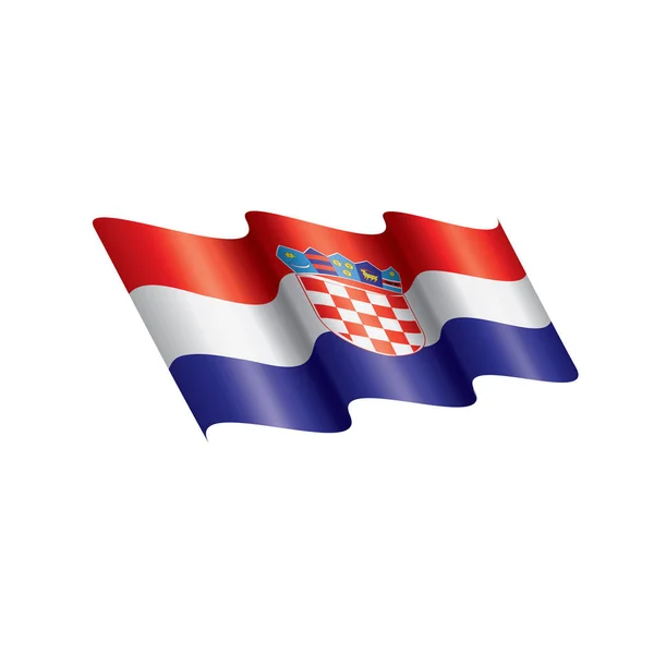 Drapeau de la Croatie, illustration vectorielle sur fond blanc — Image vectorielle