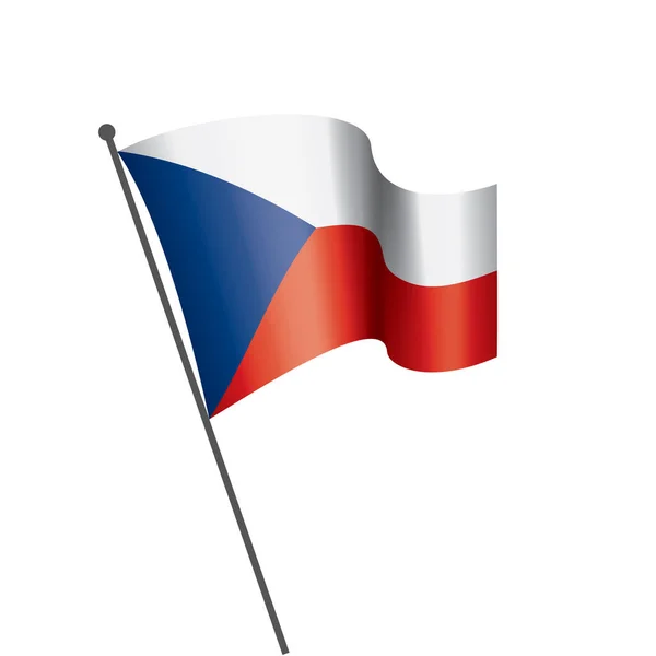 Прапор Чехії, Векторні ілюстрації на білому фоні — стоковий вектор