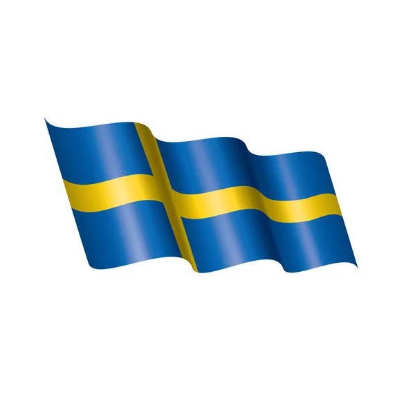 Vlajka Švédsko, vektorové ilustrace na bílém pozadí — Stockový vektor