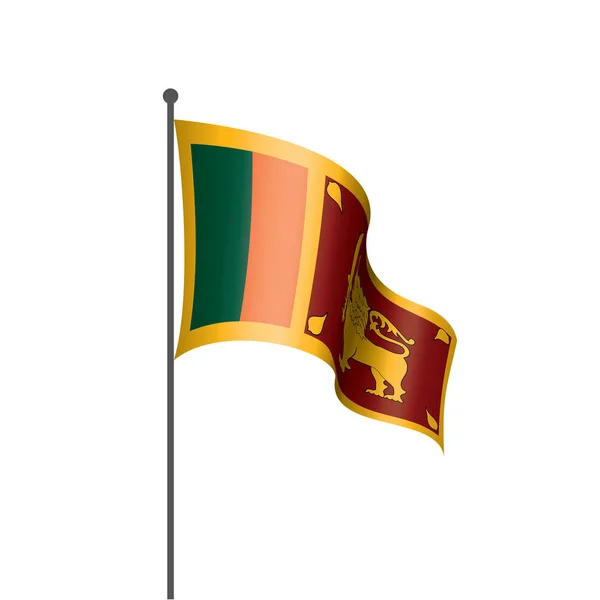 Sri Lanka flagga, vektor illustration på en vit bakgrund — Stock vektor