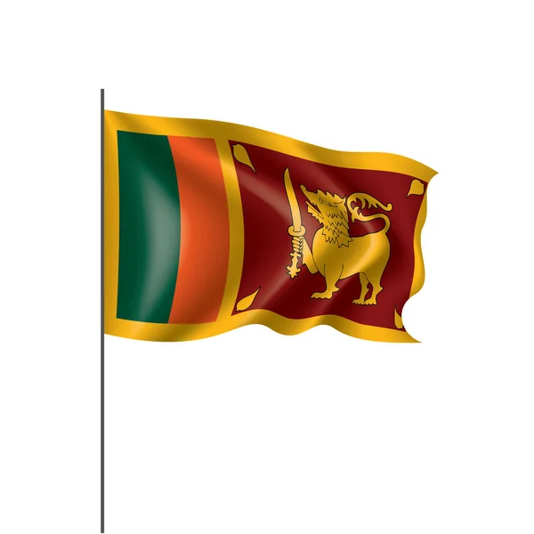 Sri Lanka flagga, vektor illustration på en vit bakgrund — Stock vektor