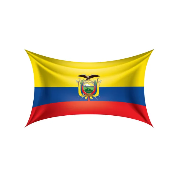 Bandeira do Equador, ilustração vetorial sobre um fundo branco —  Vetores de Stock