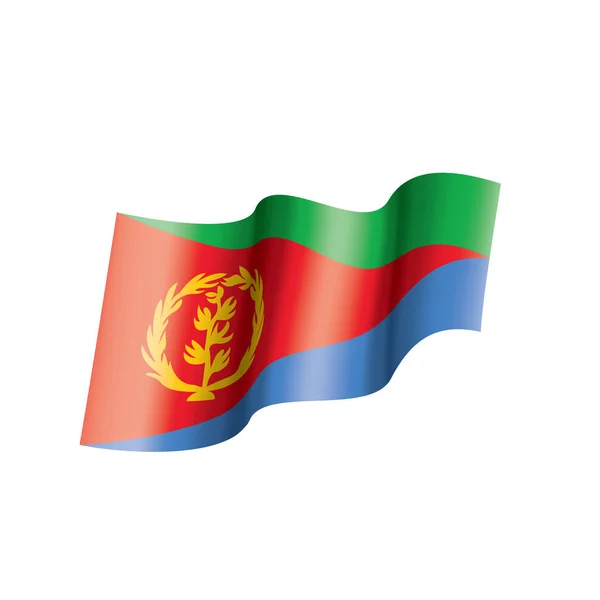 Vlag van Eritrea, vectorillustratie op een witte achtergrond — Stockvector