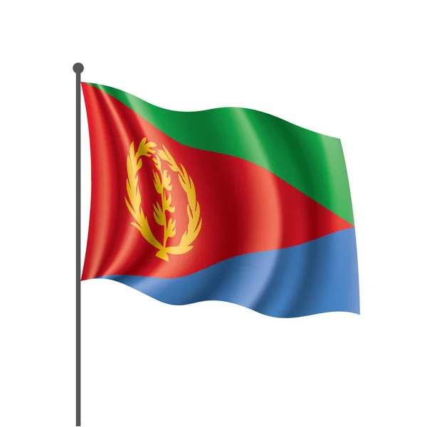 Eritrea National Flag Vector Illustration White Background — Stock Vector