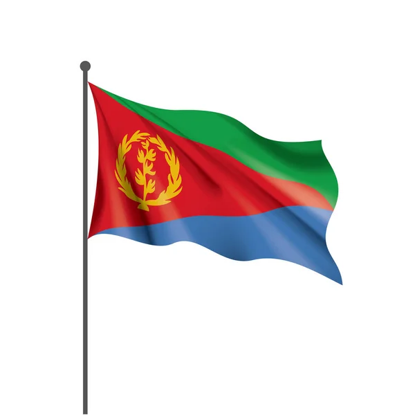 Bandera de Eritrea, ilustración vectorial sobre fondo blanco — Vector de stock