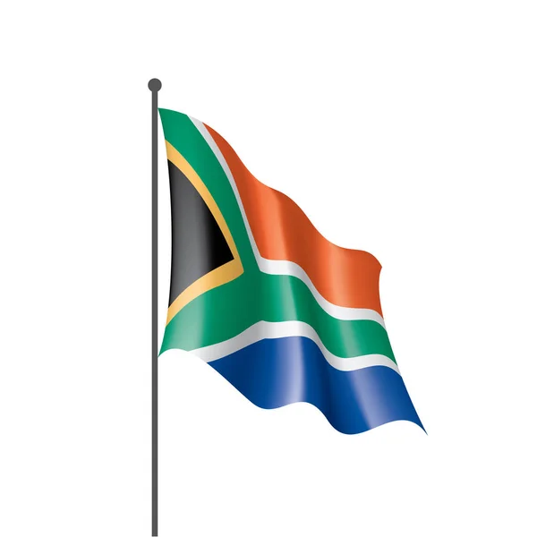 Прапор Південної Африки, зображення на білому тлі — стоковий вектор