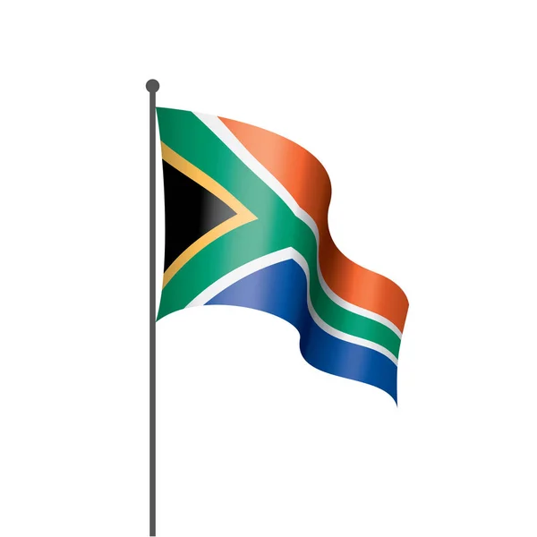 Südafrika-Flagge, Vektorabbildung auf weißem Hintergrund — Stockvektor