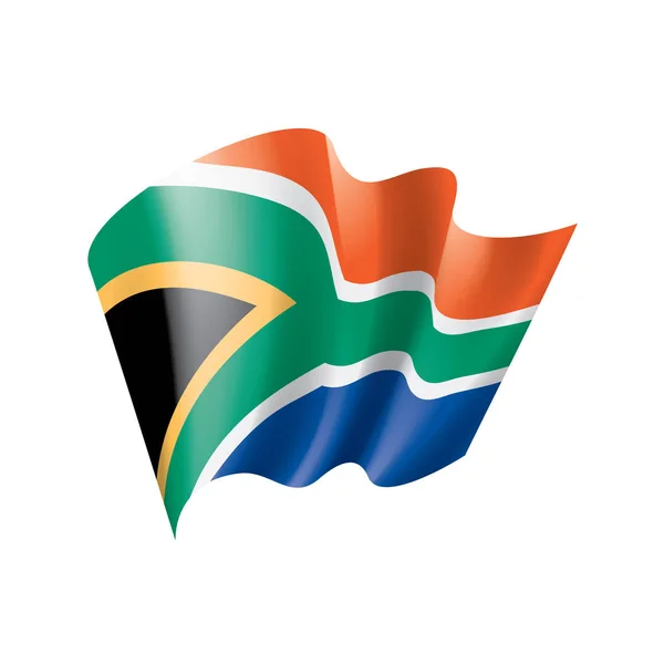Drapeau Afrique du Sud, illustration vectorielle sur fond blanc — Image vectorielle