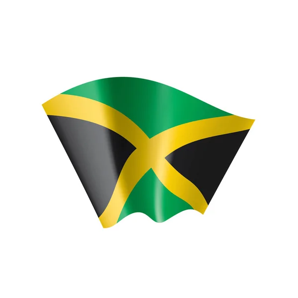 Bandeira da Jamaica, ilustração vetorial sobre um fundo branco — Vetor de Stock