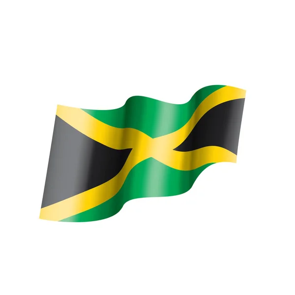 ジャマイカの国旗白い背景のベクトルイラスト — ストックベクタ