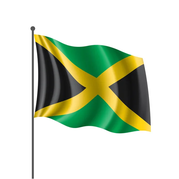 Флаг Ямайки, векторная иллюстрация на белом фоне — стоковый вектор