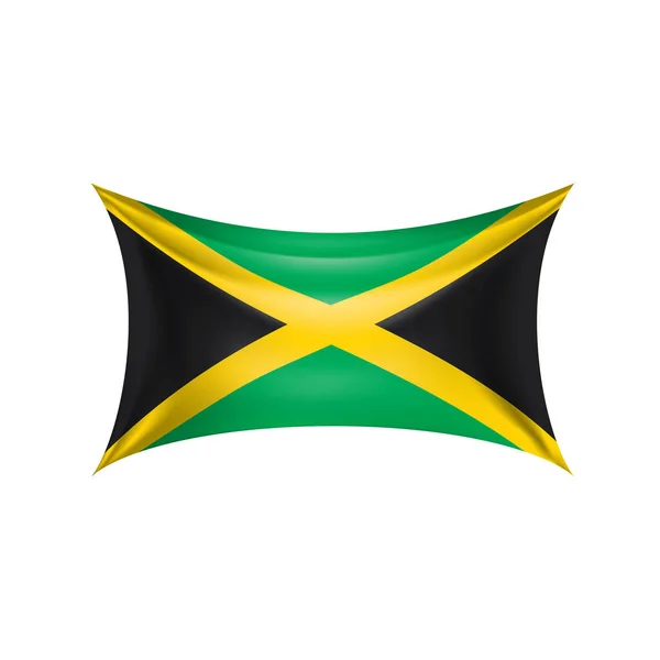 Bandeira da Jamaica, ilustração vetorial sobre um fundo branco —  Vetores de Stock